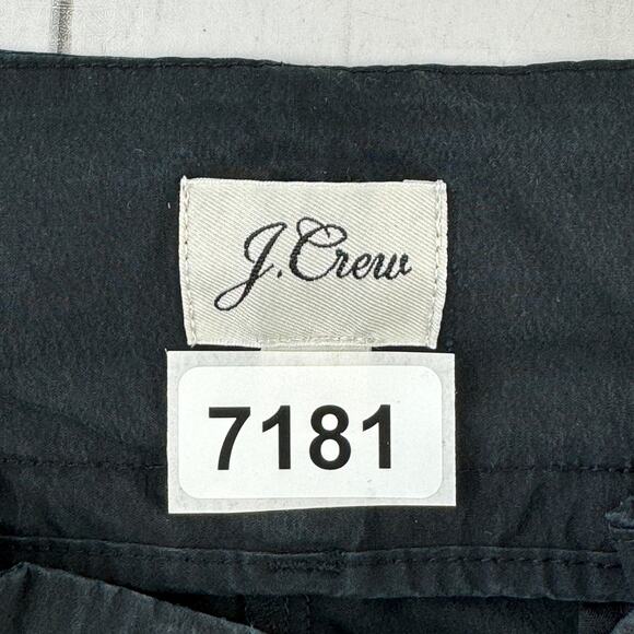 J.Crew Black Cotton Poplin Tapered Paper-bag High Waist Crop Ankle Pants Size 4 - Picture 15 of 15